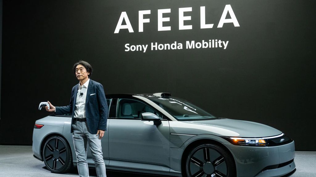 Sony-Honda Mobility President Izumi Kawanishi at the reveal of the Afeela 1.
